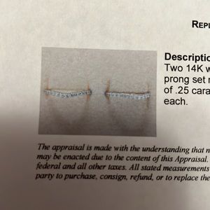 Two 14K White Gold Curved Diamond Bands